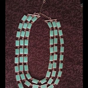 Teal green  Statement Necklace